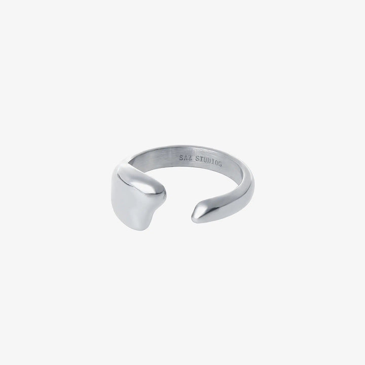 Titanium Liquid Design Couple Ring