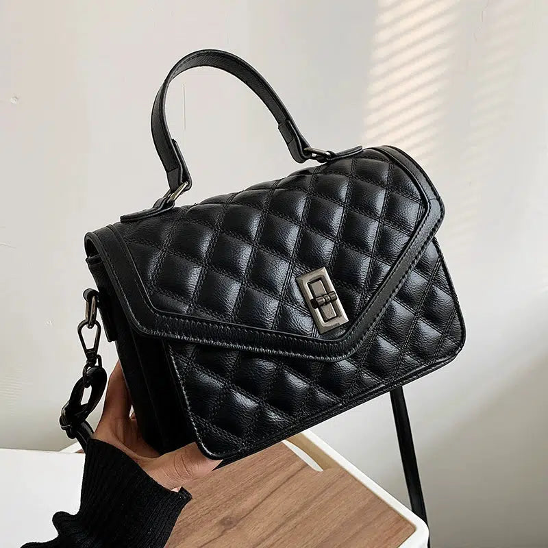 Top Handle Quilted Small Square Bag