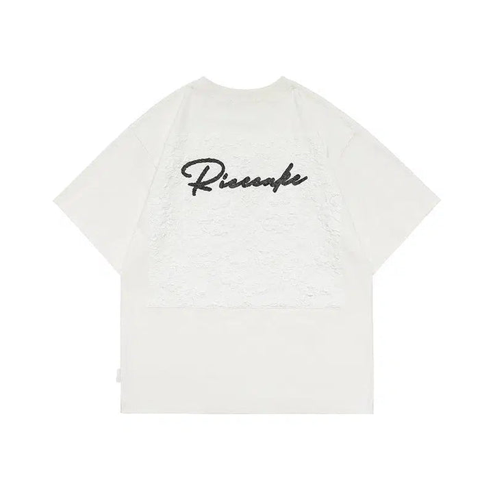 Patch Embroidery Oversized Graphic Top