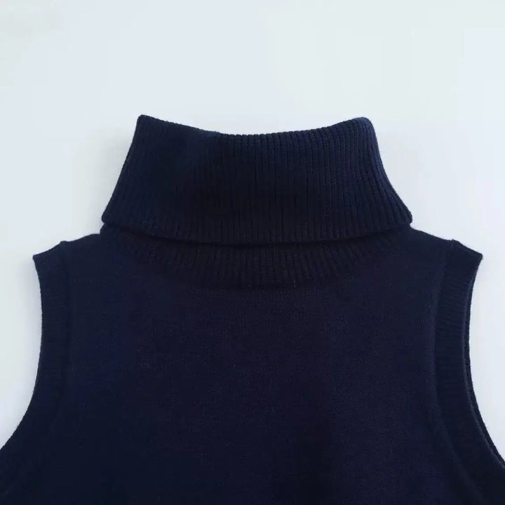 Turtleneck Sleeveless Knit Top