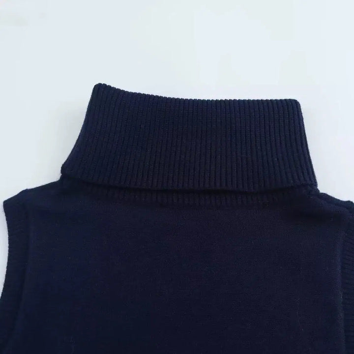 Turtleneck Sleeveless Knit Top