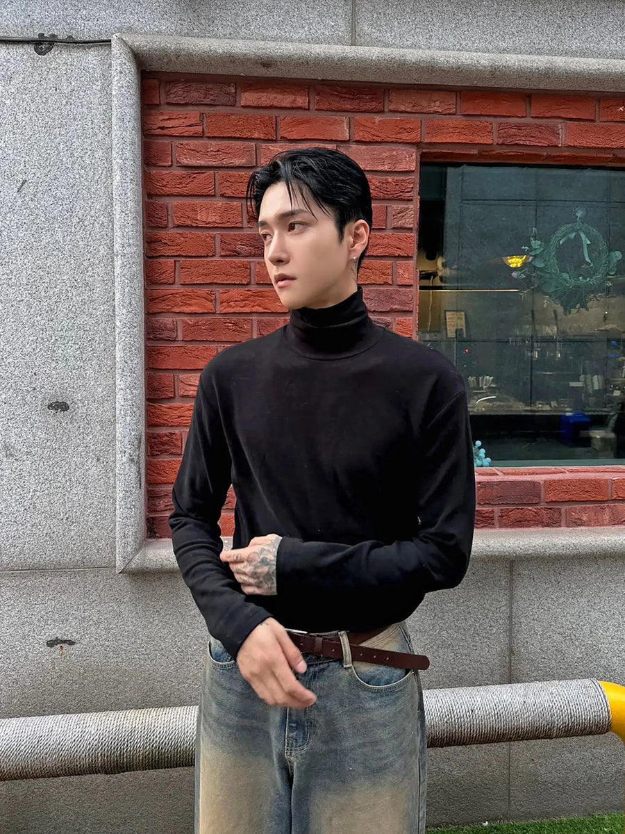 Turtleneck Slim Fit Bottoming Shirt