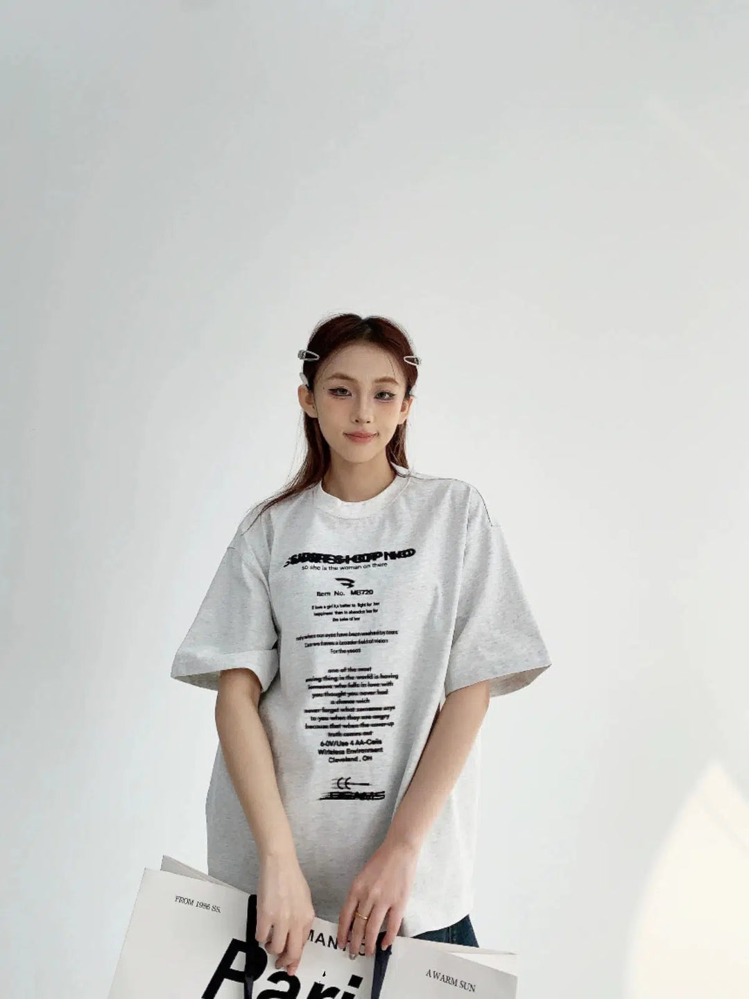 Loose fit Casual Letter Print T-shirt