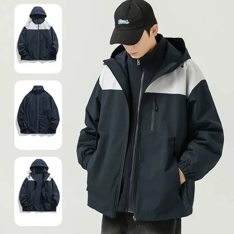 Two Piece Set Outdoor Fleece Hooded Jacket