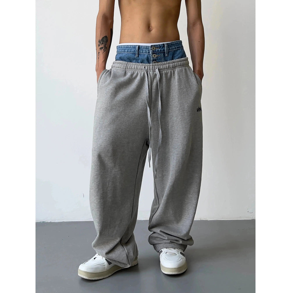 Two-piece Jeans Waist Sweatpants