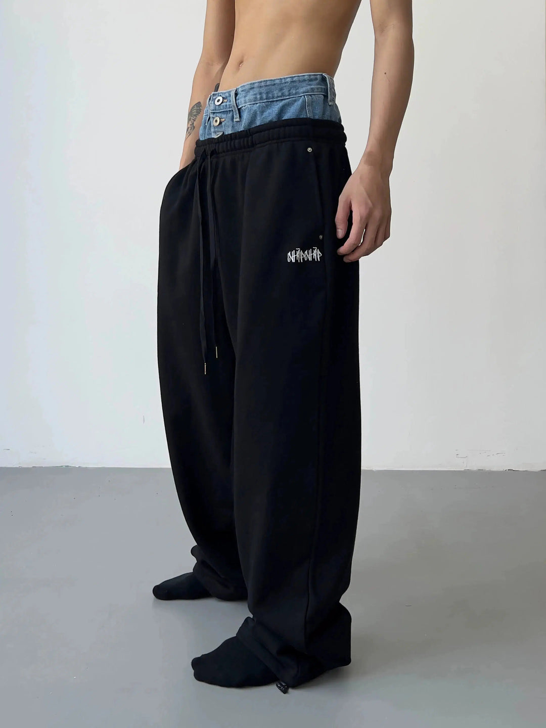 Two-piece Jeans Waist Sweatpants