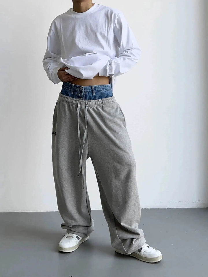 Two-piece Jeans Waist Sweatpants