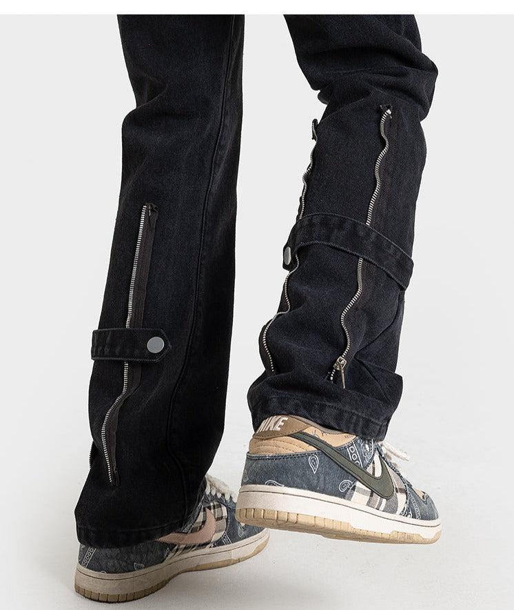 Unisex Retro Slim Fit Zipper Jeans – The Korean Fashion