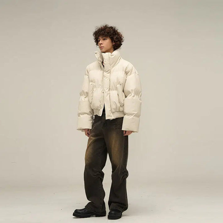 Unisex Short Puffer Cotton Jacket