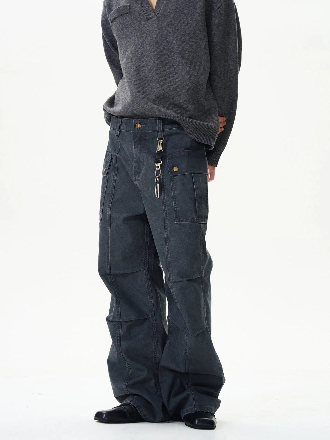 Deconstructed Straight Jeans