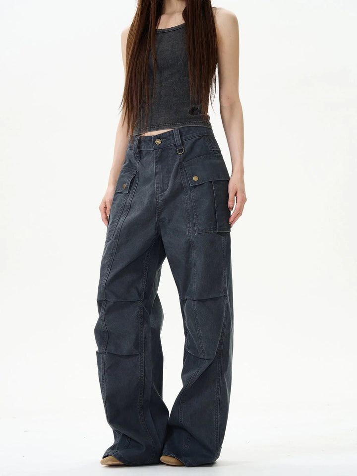 Deconstructed Straight Jeans