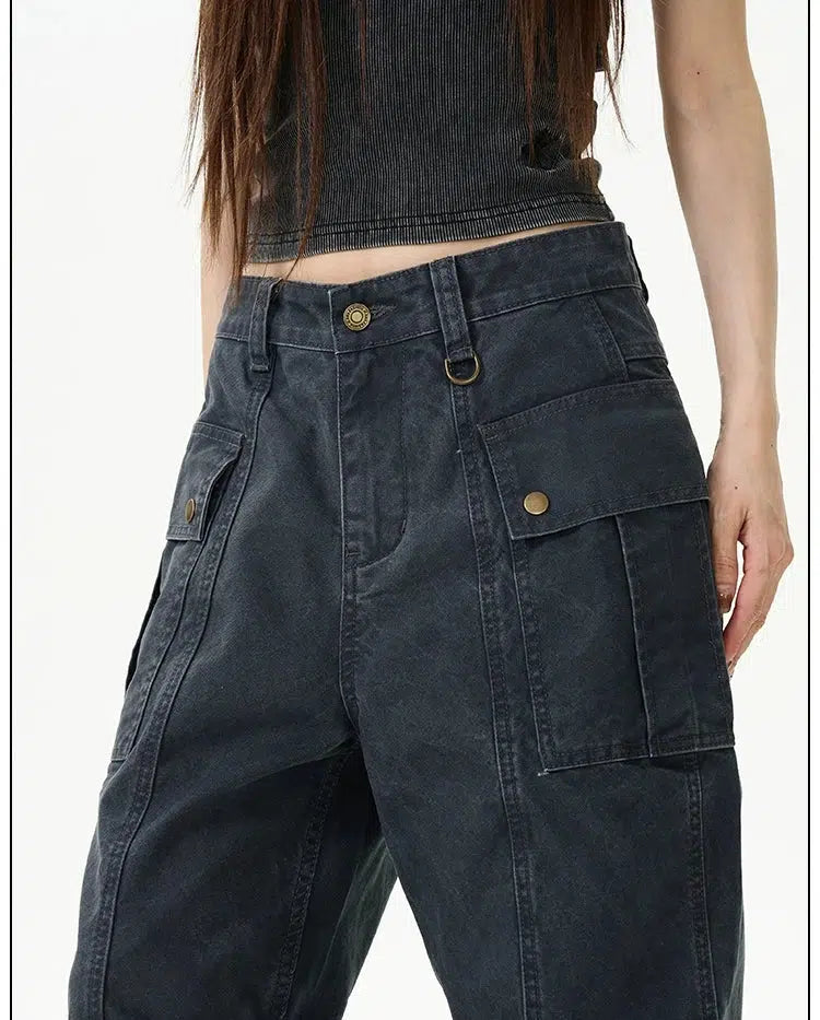 Deconstructed Straight Jeans