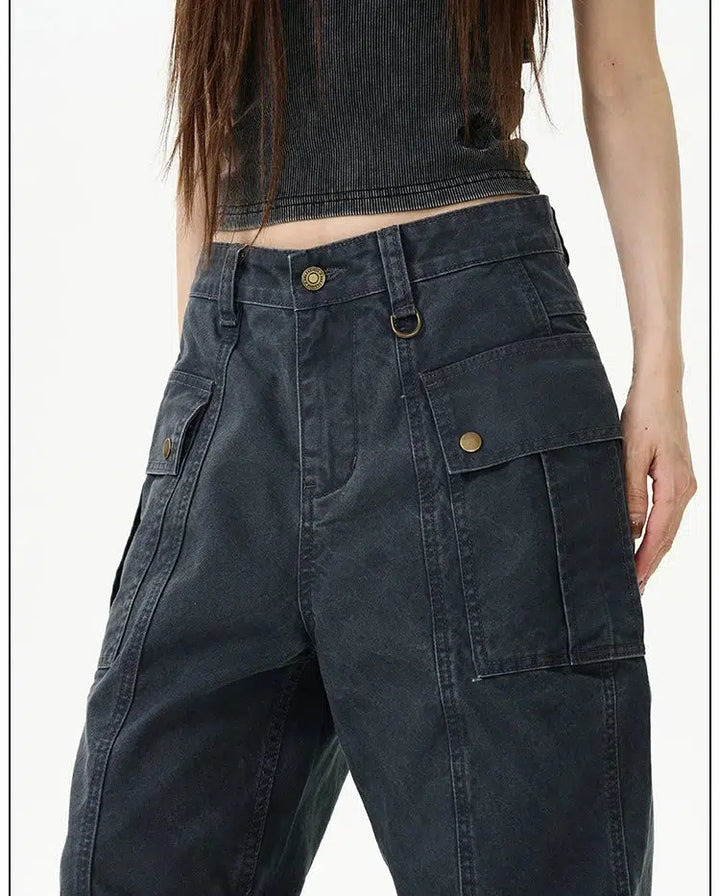 Deconstructed Straight Jeans