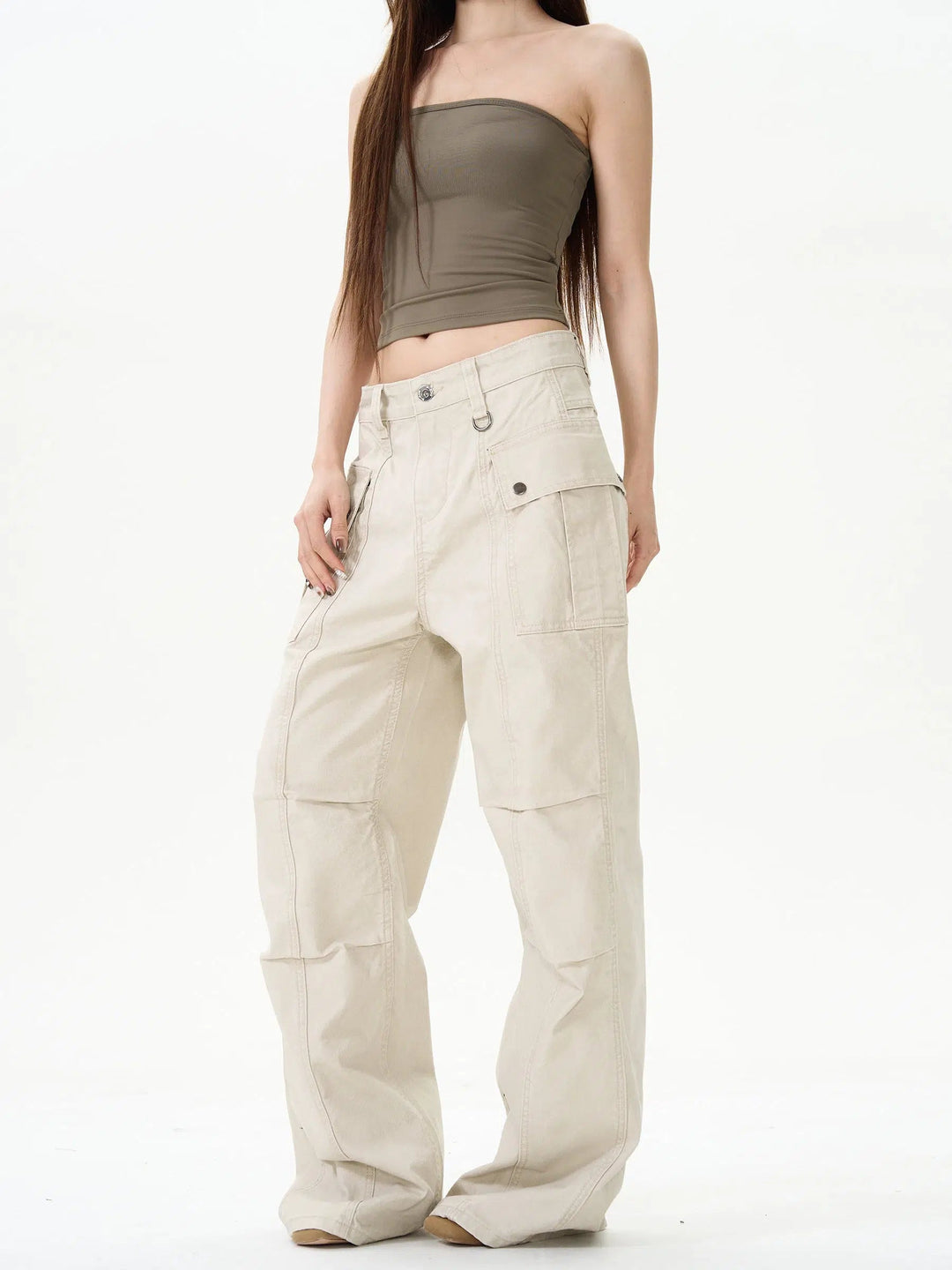 Deconstructed Straight Jeans