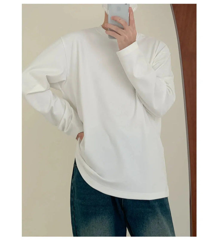 Velvet Crew Neck Bottoming Shirt