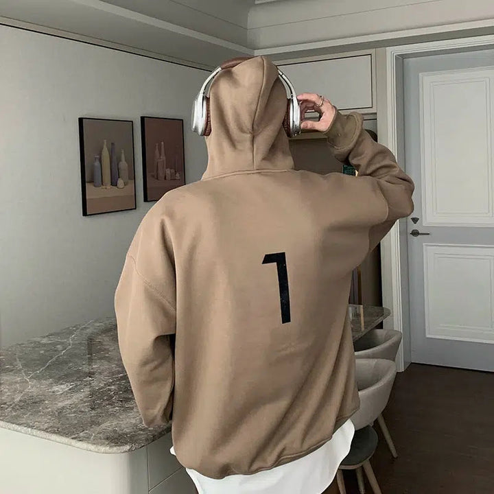 Velvet Fleece Hooded Thickened Sweatshirt