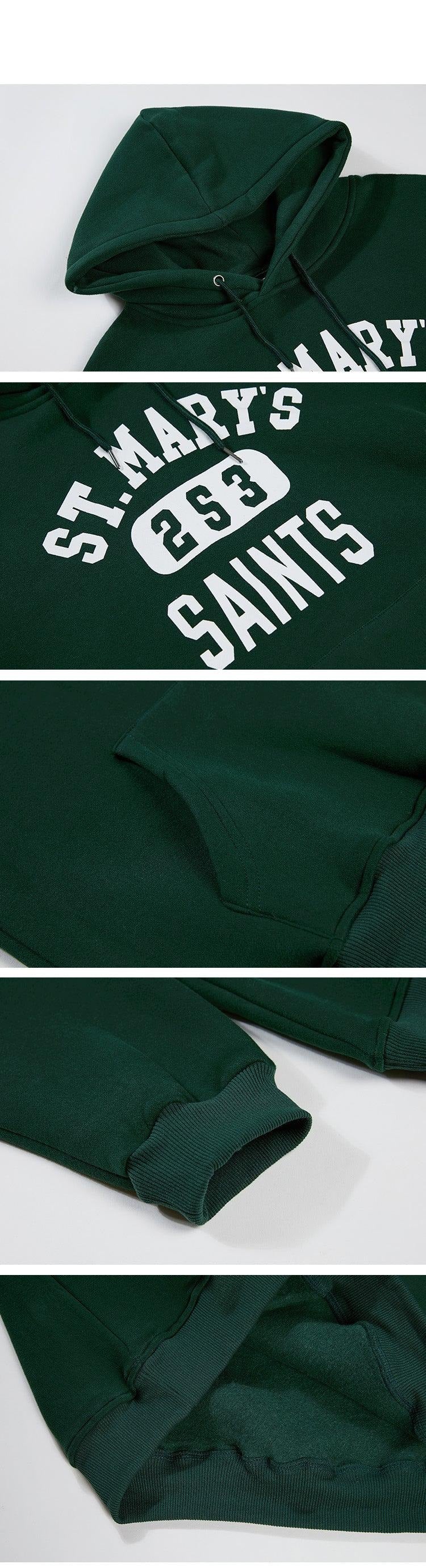 Velvet Green Hooded Sweatshirt