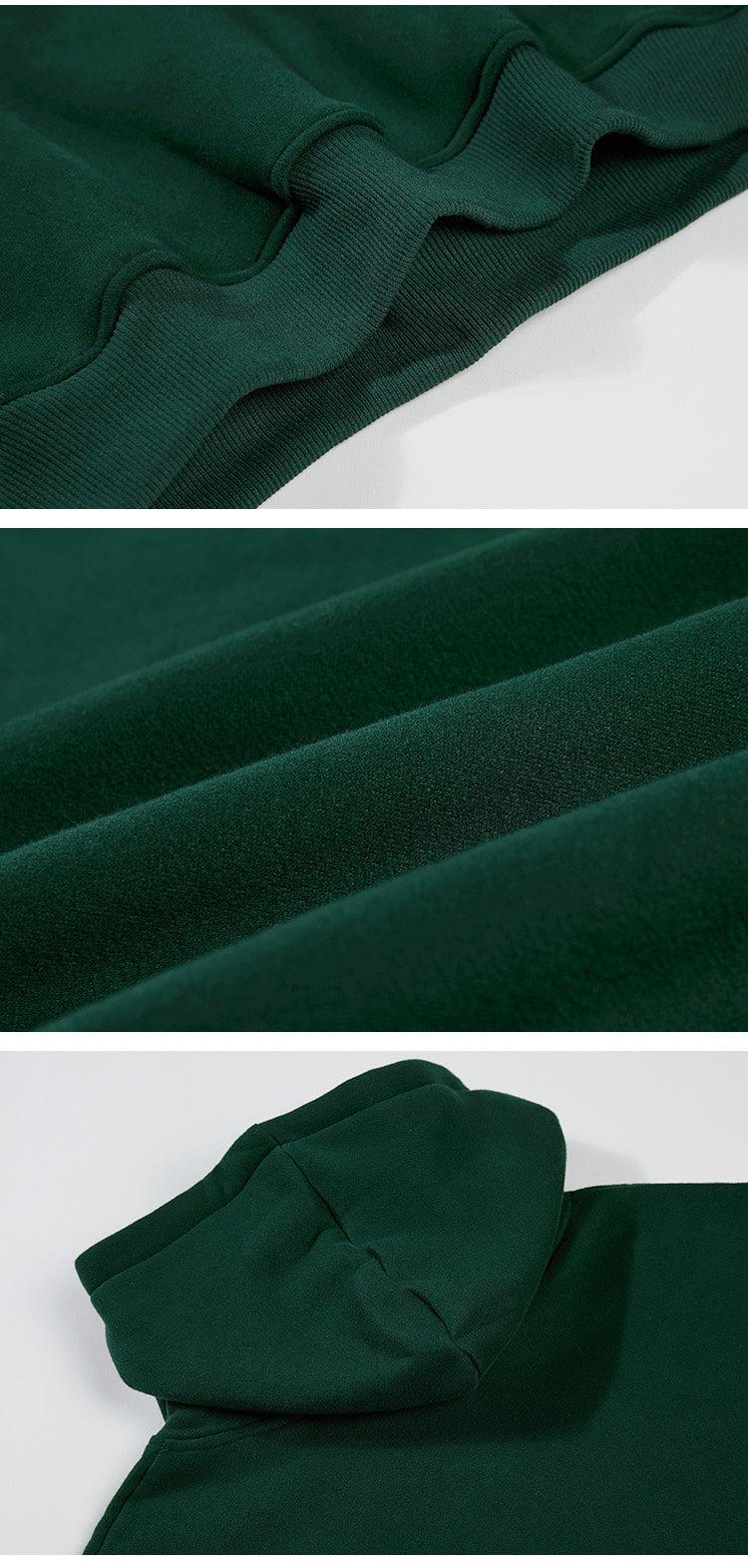 Velvet Green Hooded Sweatshirt