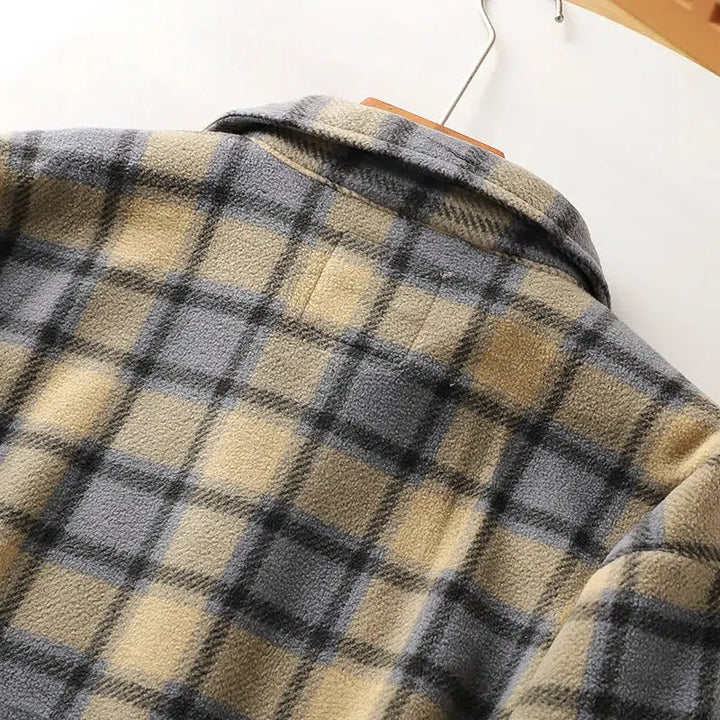 Velvet Plaid Fleece Flannel Jacket