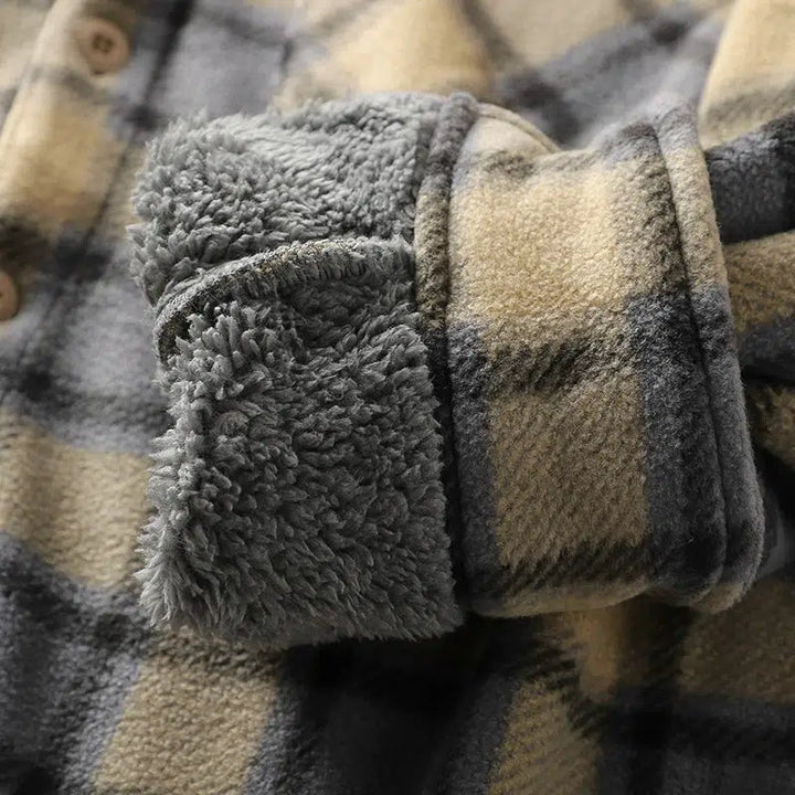 Velvet Plaid Fleece Flannel Jacket