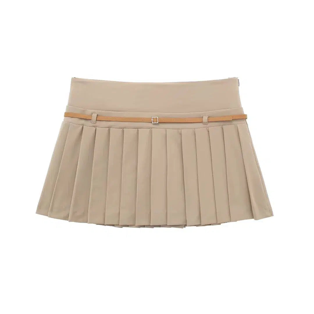 Versatile Casual Wide Pleated Skirt