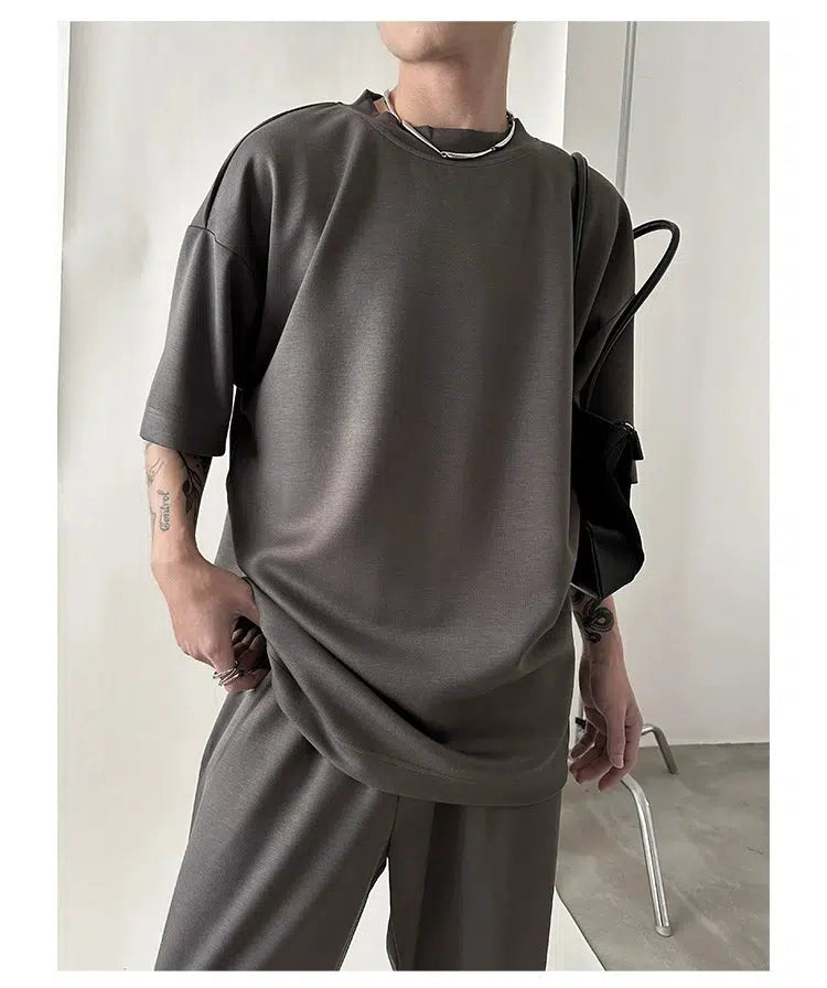 Versatile Mopping Solid Color Track Suit