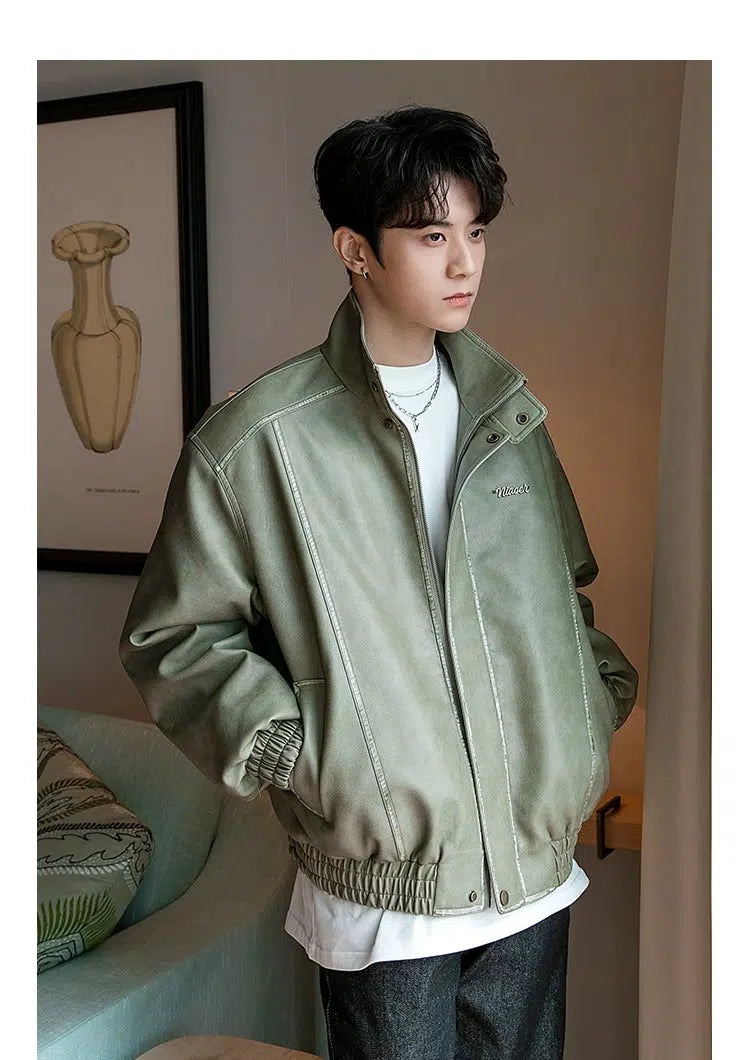 korean style colour jacket BLACK