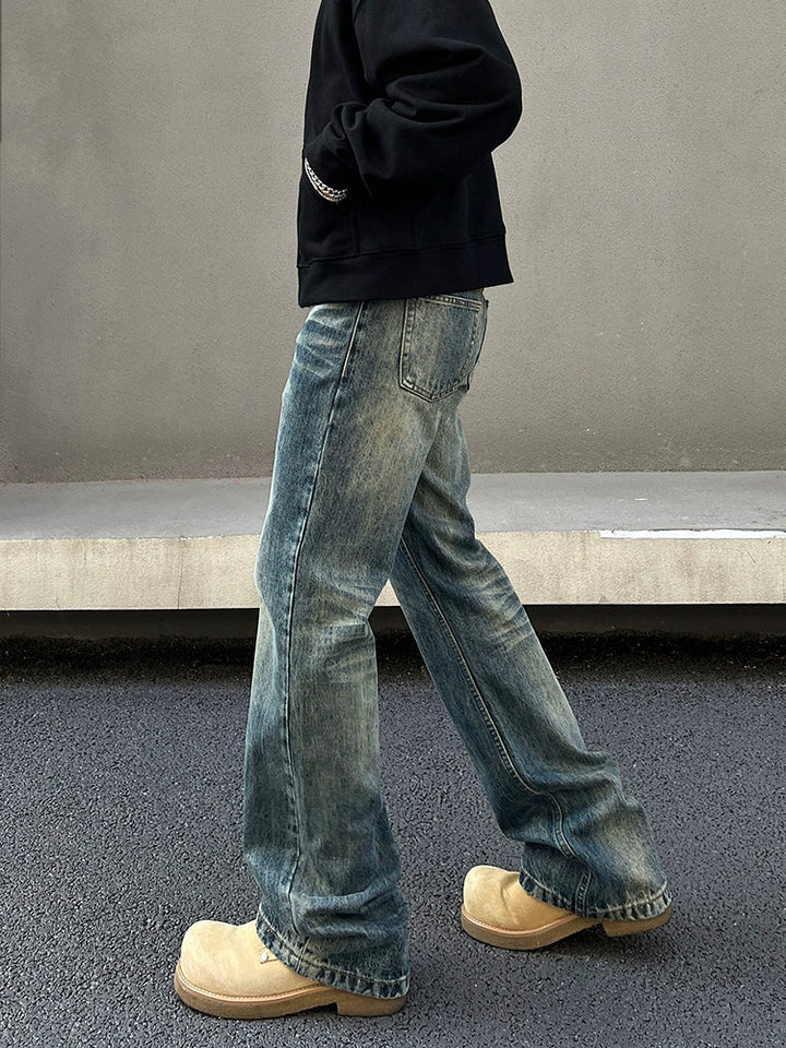 Washed Blue Slim Denim Pants