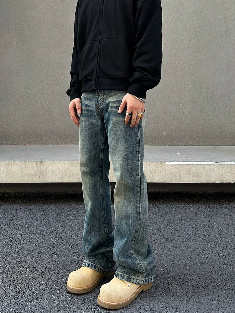 Washed Blue Slim Denim Pants