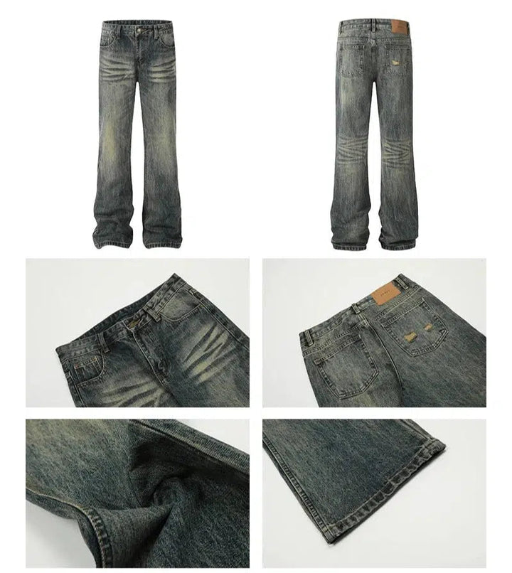 Washed Blue Slim Denim Pants