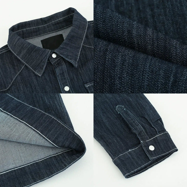 Washed Denim Tooling Style Suit