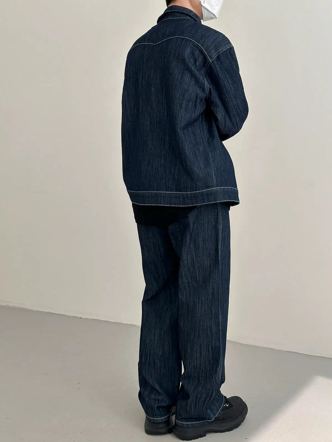 Washed Denim Tooling Style Suit