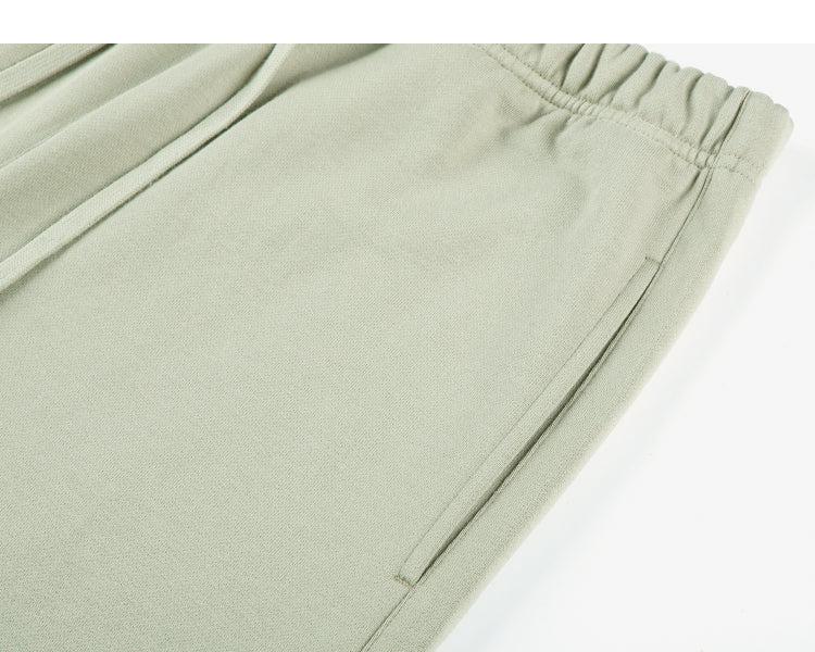 Washed Elastic Waist Shorts