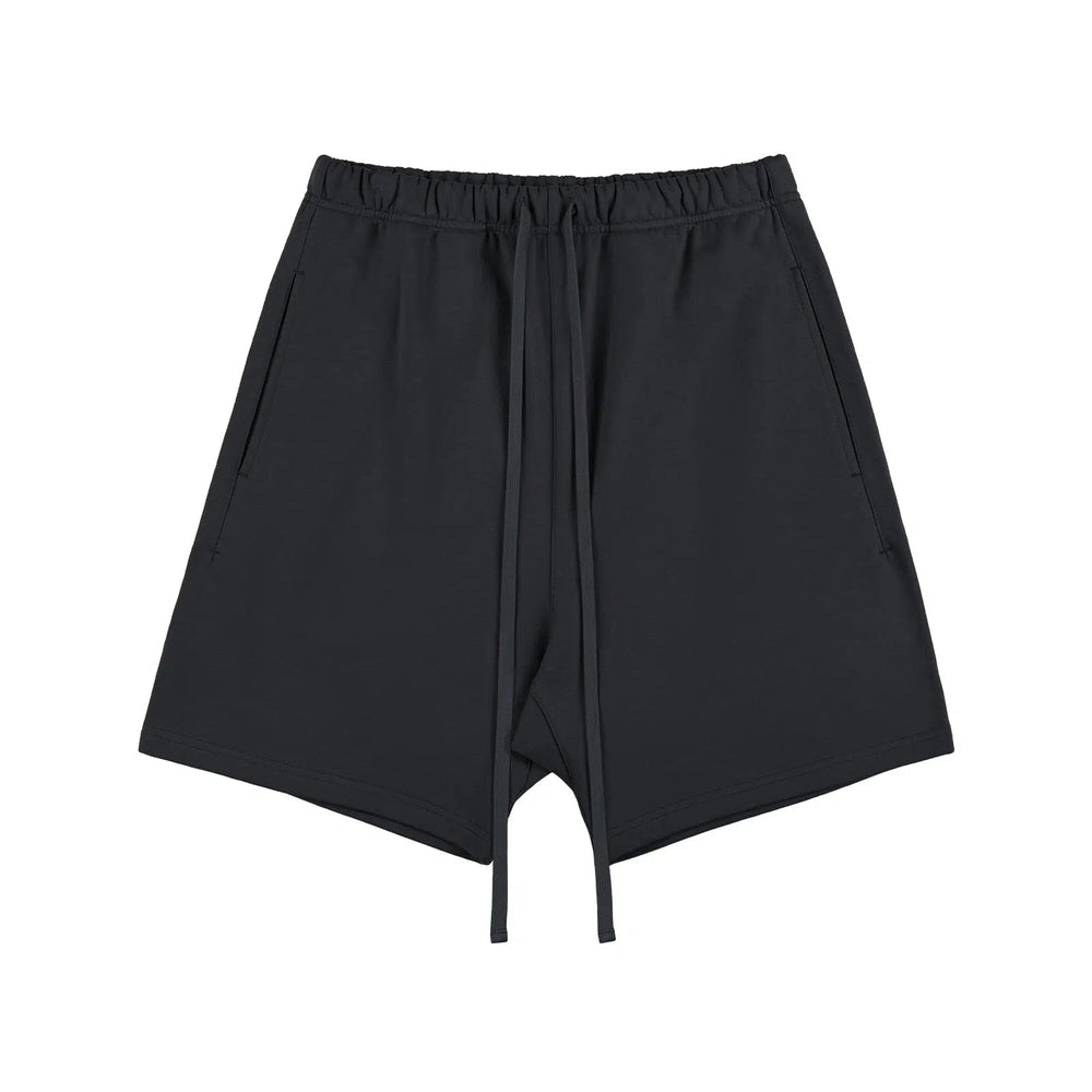 Washed Elastic Waist Shorts