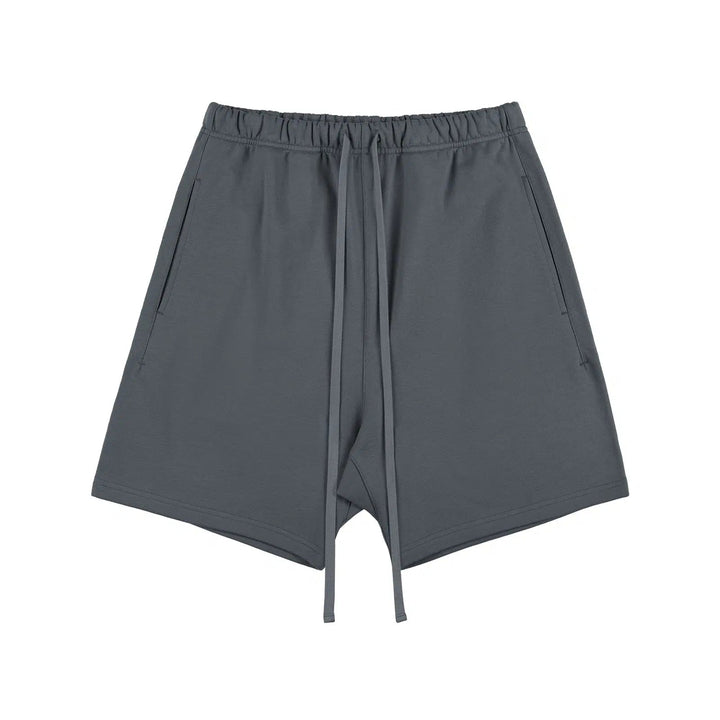 Washed Elastic Waist Shorts