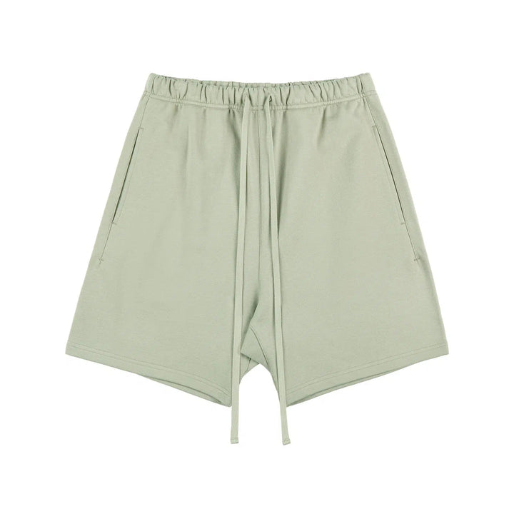 Washed Elastic Waist Shorts