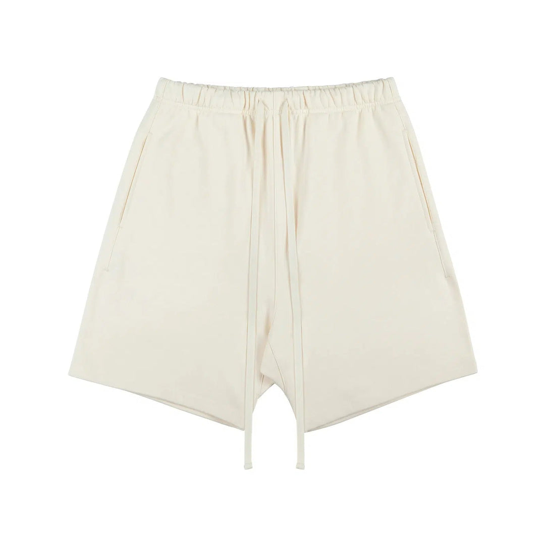 Washed Elastic Waist Shorts