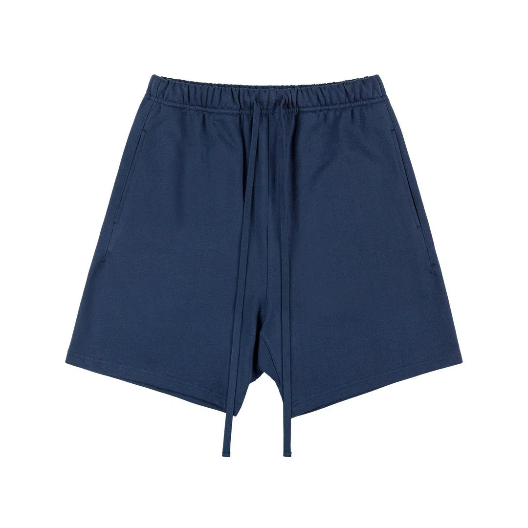 Washed Elastic Waist Shorts