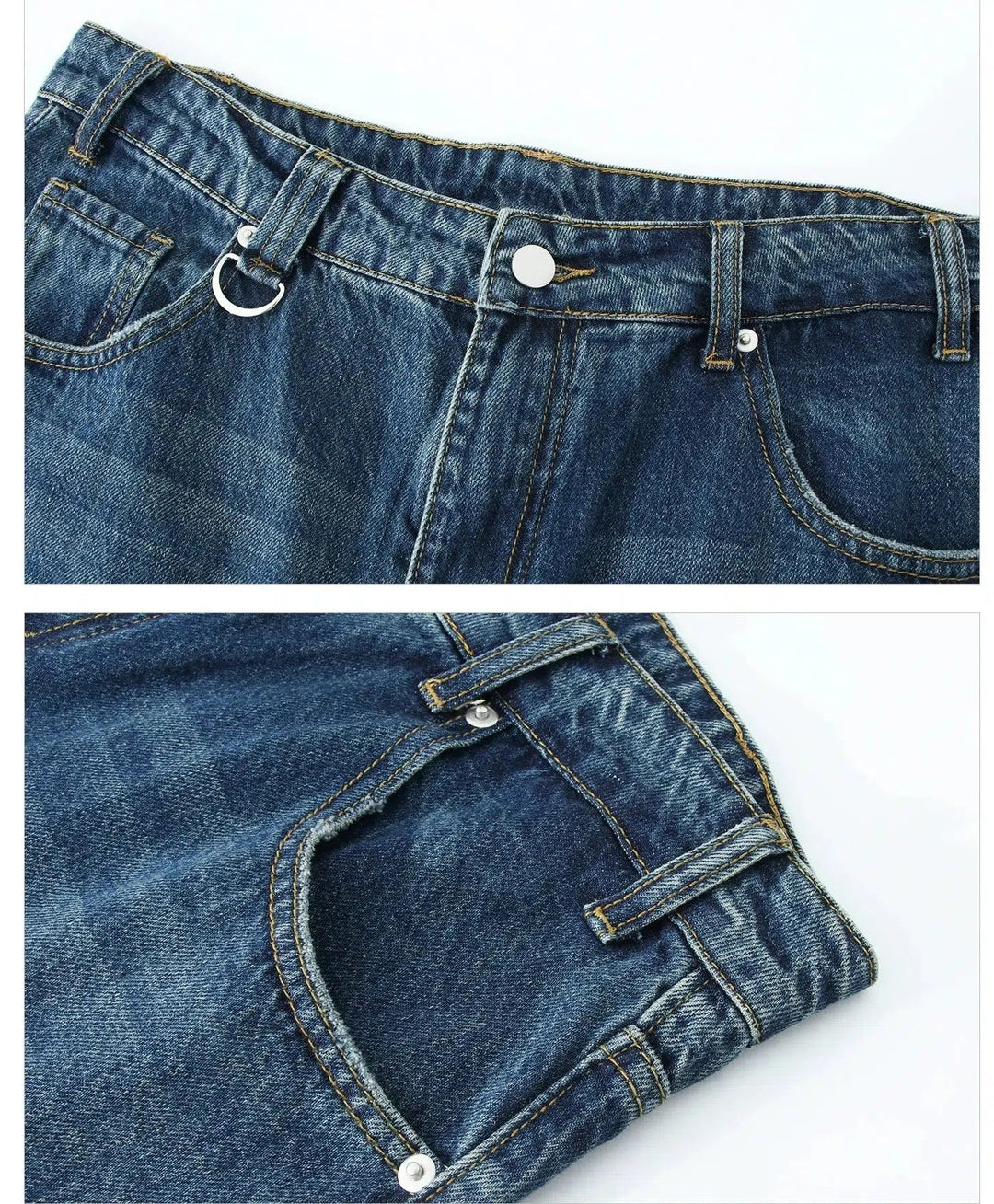 Washed High Waist Wide Leg Jeans