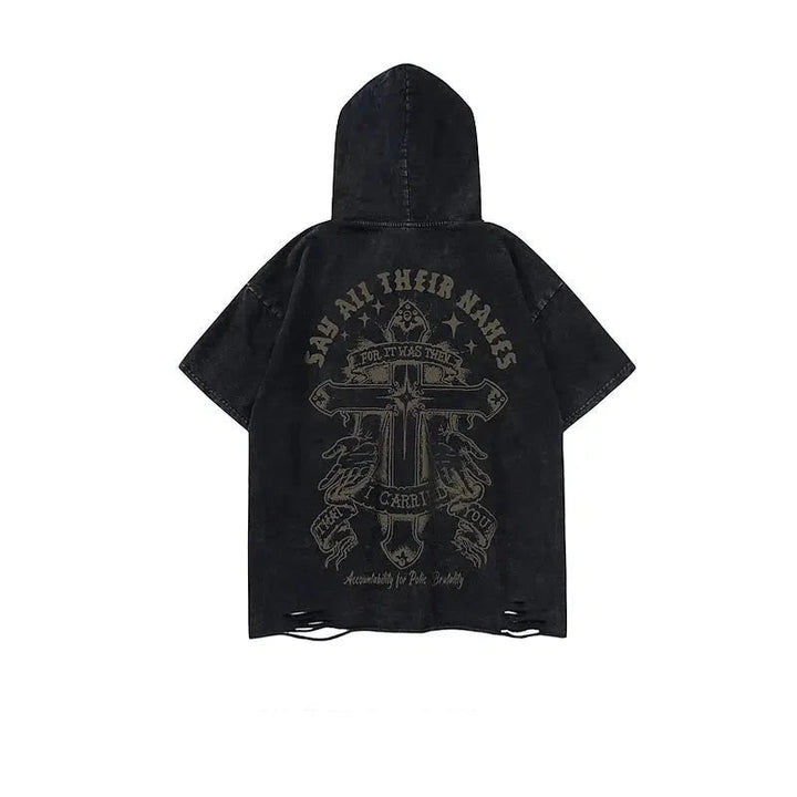 Washed Hooded T-shirt