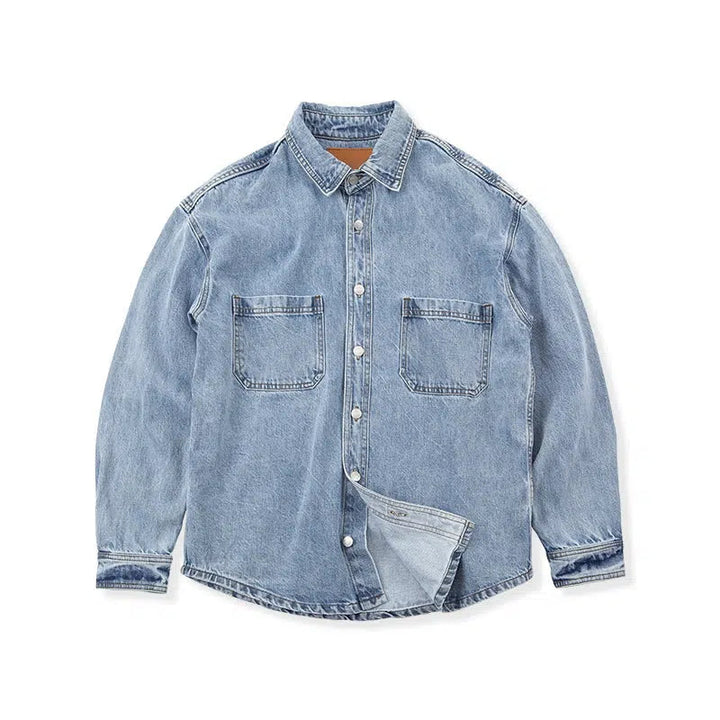 Washed Loose Denim Shirt Jacket