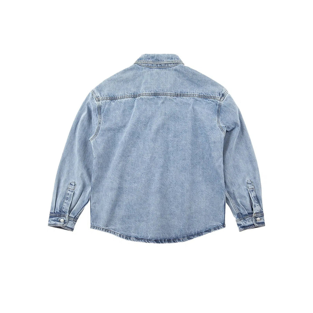 Washed Loose Denim Shirt Jacket