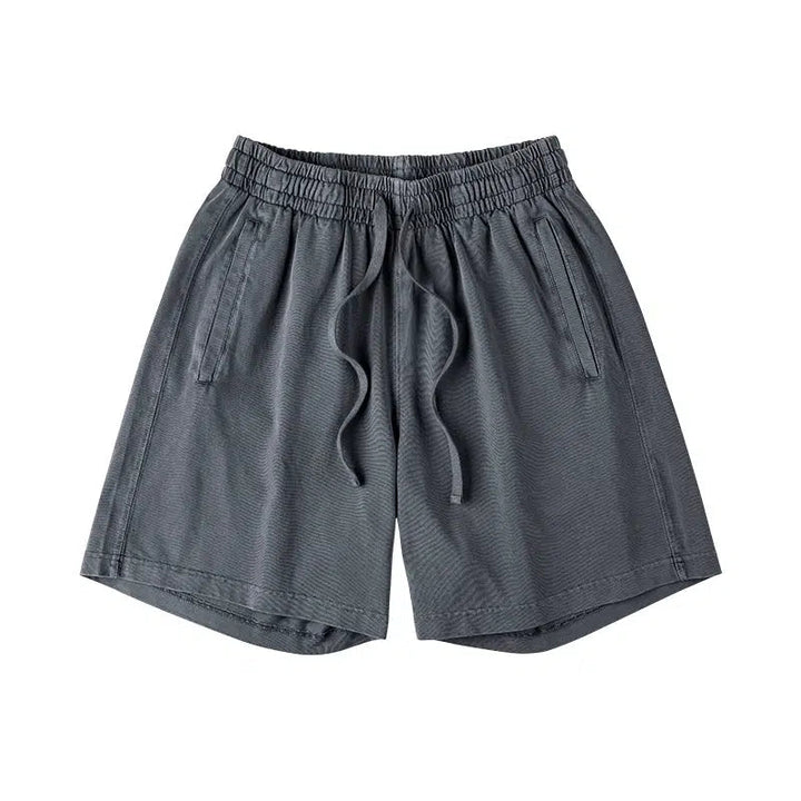 Washed Mid-length Shorts