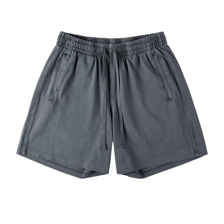 Washed Mid-length Shorts