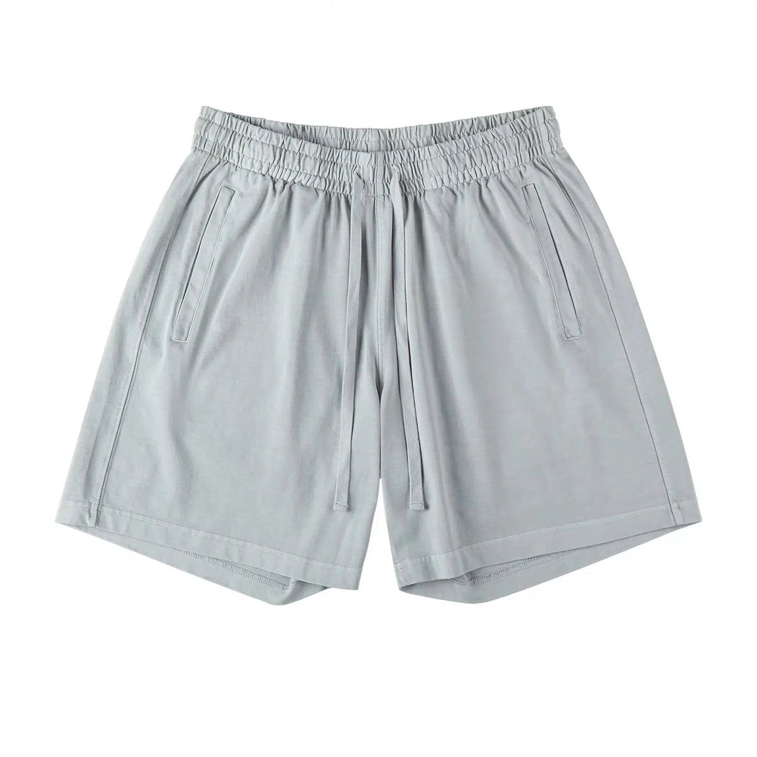 Washed Mid-length Shorts