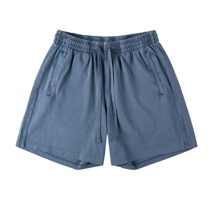 Washed Mid-length Shorts