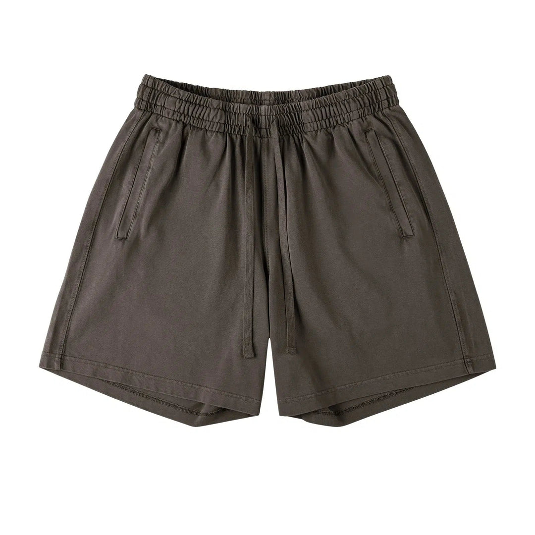 Washed Mid-length Shorts