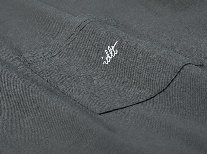 Washed Pocket Logo Embroidery T-shirt