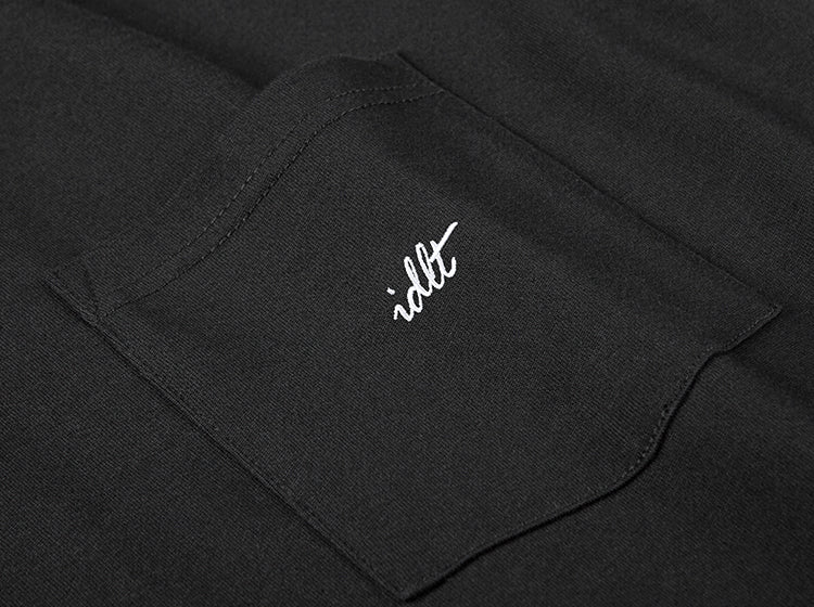 Washed Pocket Logo Embroidery T-shirt