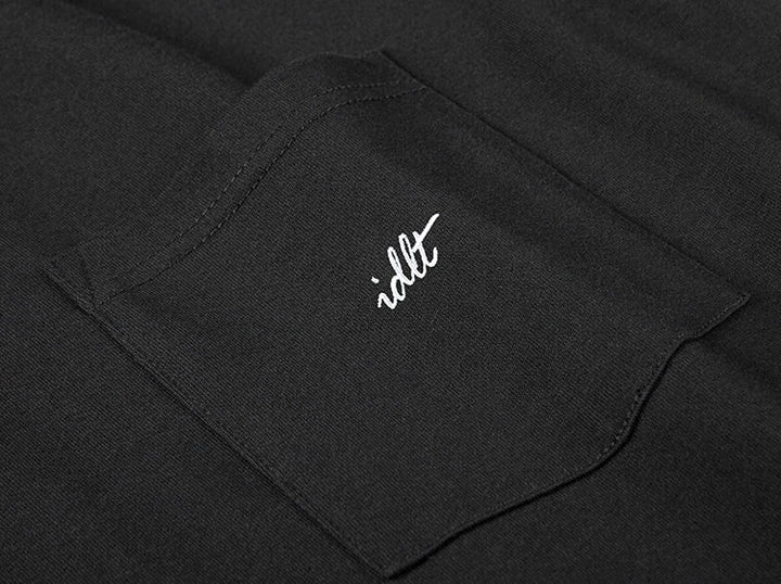 Washed Pocket Logo Embroidery T-shirt